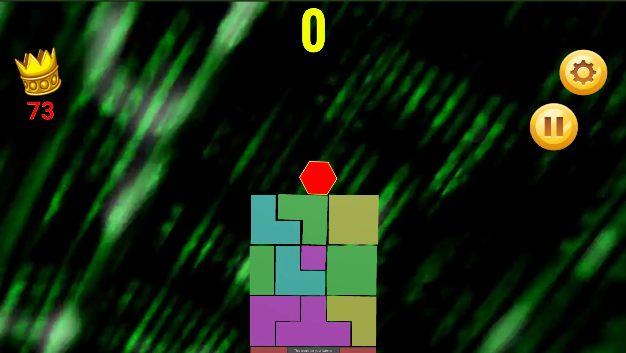Six Stack gameplay on a green motion background