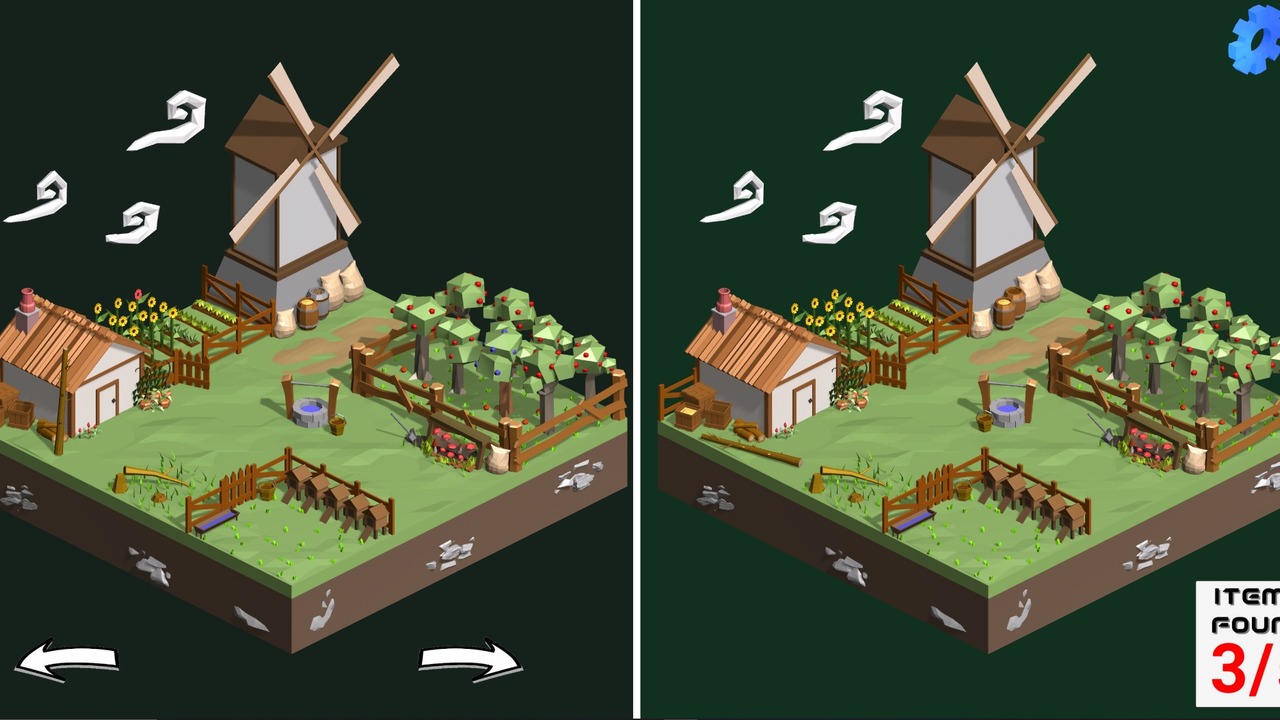 A countryside windmill world.